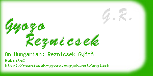 gyozo reznicsek business card